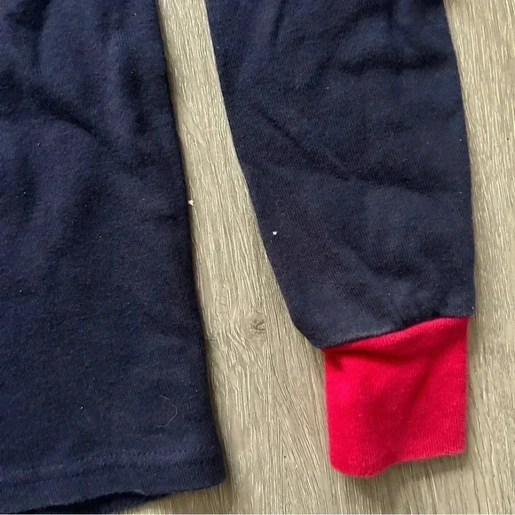 Girls Gymboree Long Sleeve Navy Blue Top With Apple Size 12 Back To School - Picture 3 of 4